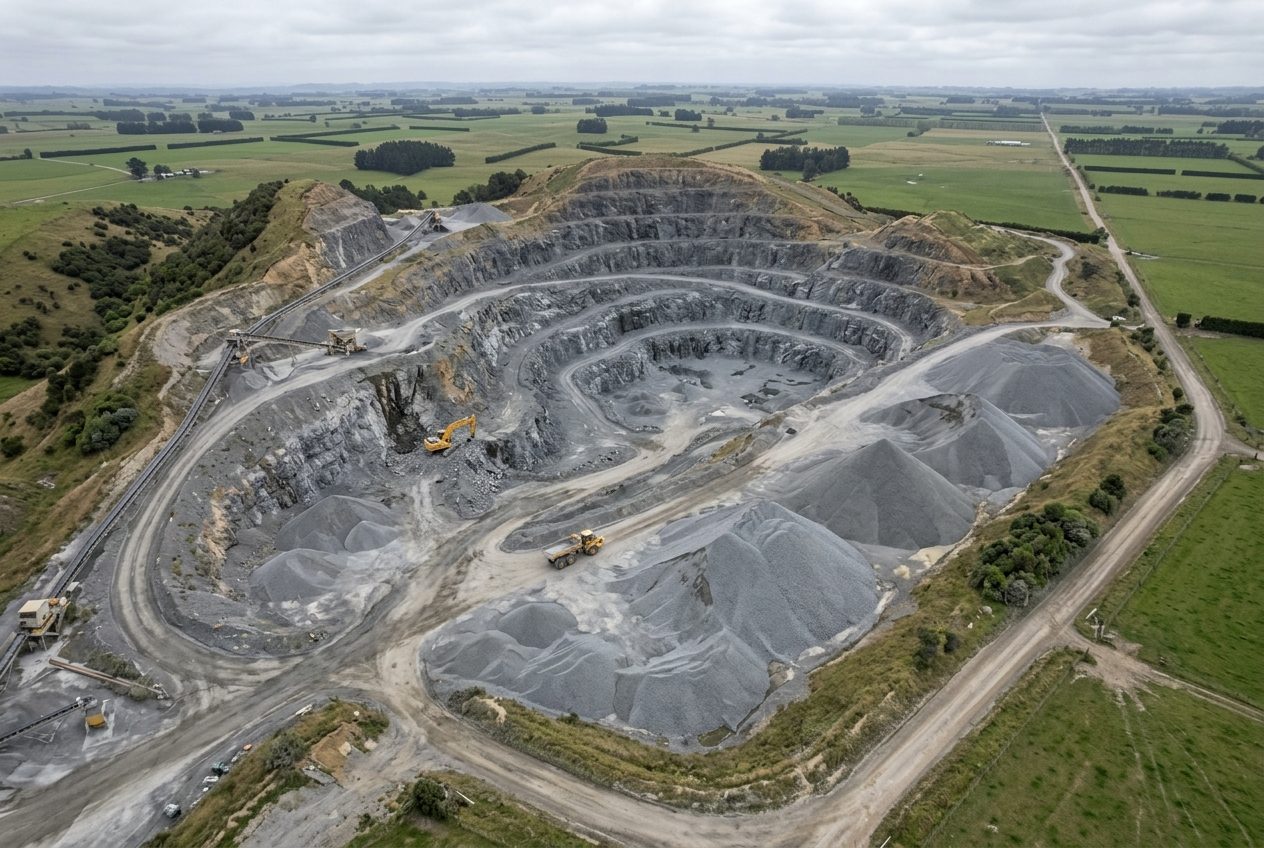 Kaipara aggregate quarry monthly volumetrics